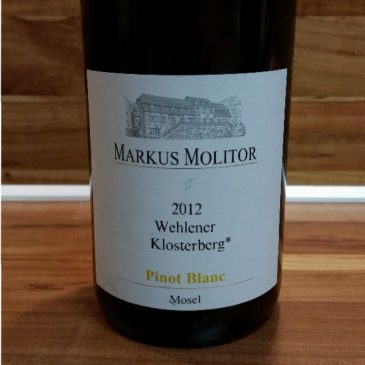 Markus Molitor, Mosel – Wehlener Klosterberg Pinot Blanc trocken 2012