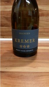 Kremers Winzerhof, Franken – Großheubacher Bischofsberg Pinot Noir Réserve trocken 2012