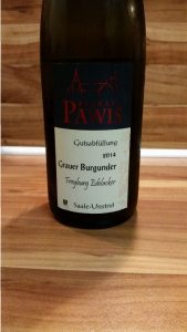 Pawis, Saale-Unstrut – Freyburger Edelacker Grauburgunder trocken 2014